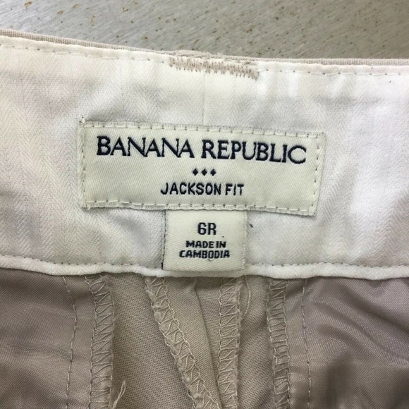 Banana Republic Jackson Fit Pants Cuffed Khaki - Picture 5 of 7